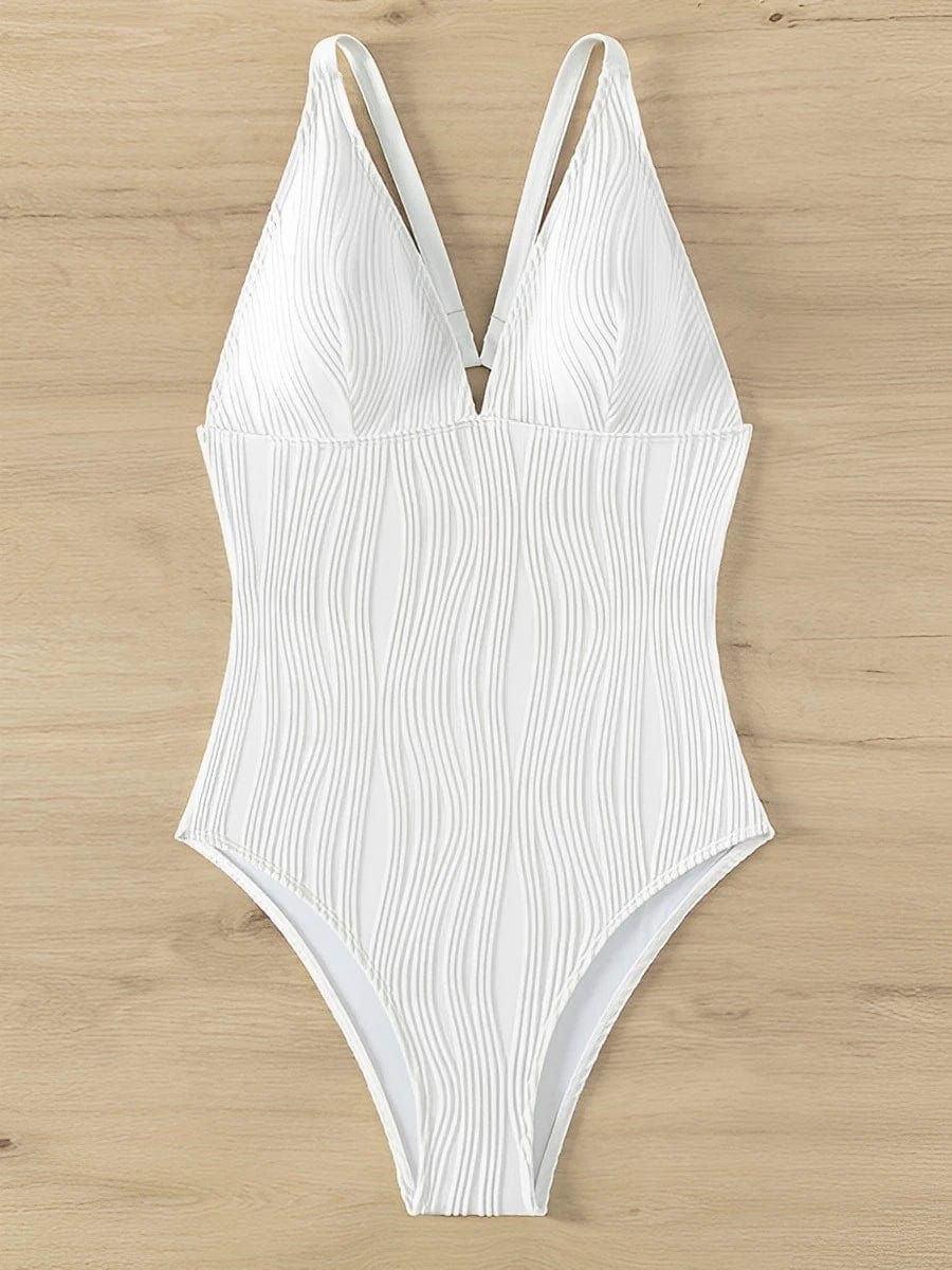 2024 Backless V-neck Swimsuit Women One Piece