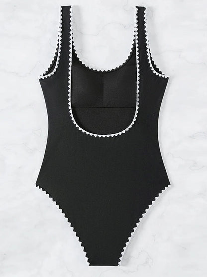 2024 Black Swimsuit Women One Piece