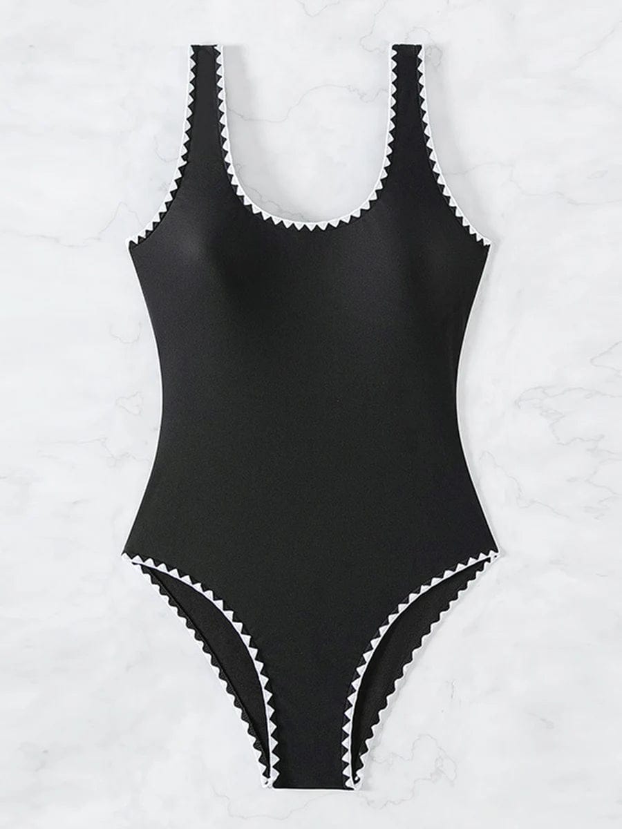 2024 Black Swimsuit Women One Piece