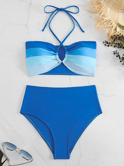 2024 Halter String Two Piece High Waist Bikini