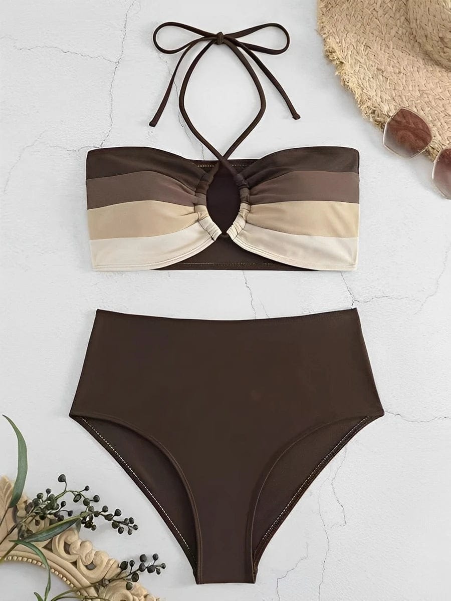 2024 Halter String Two Piece High Waist Bikini