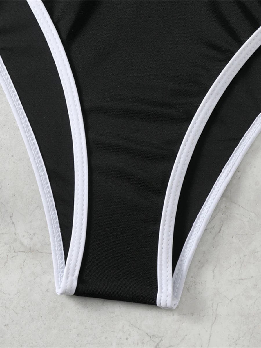 2024 Solid Sporty Two Piece Bikini Swimsuit