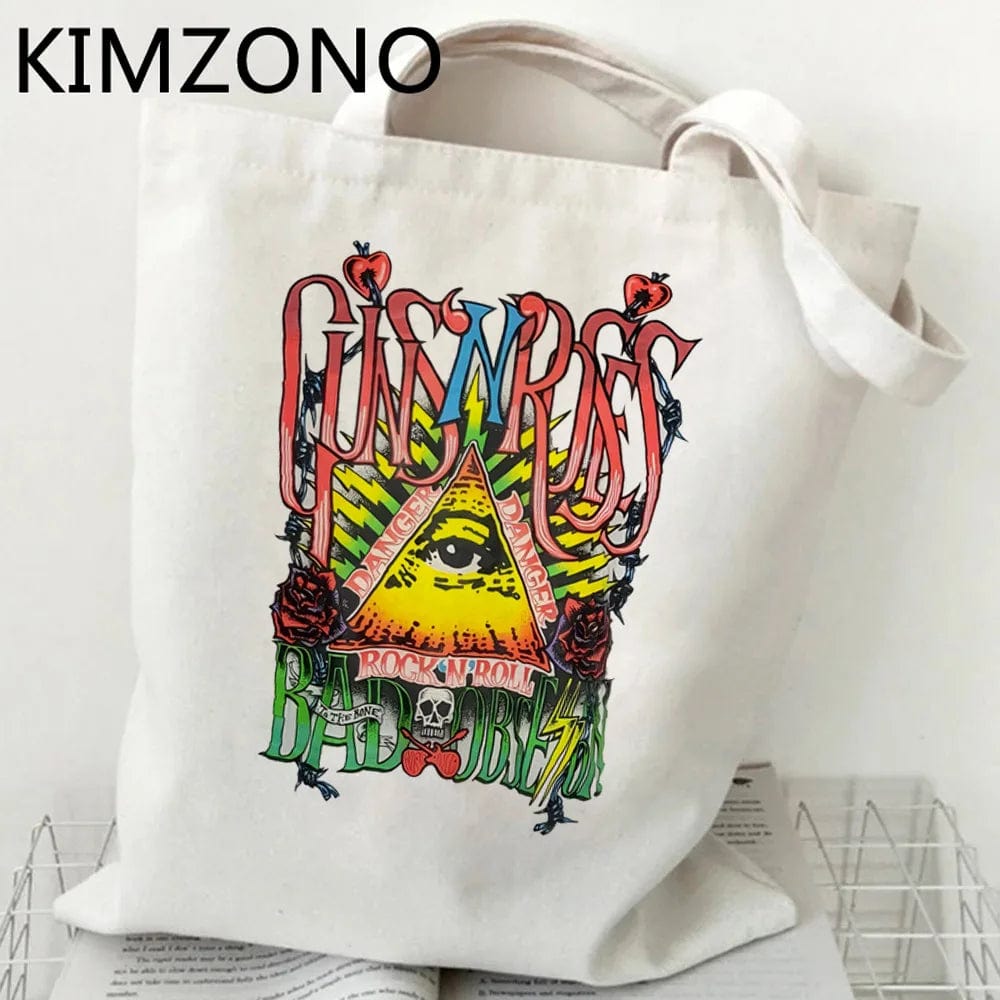 29369 / tote Guns n Roses shopping bag tote shopper eco bolsas de tela bolsa recycle bag bag bolsa compra sac cabas reusable sacolas