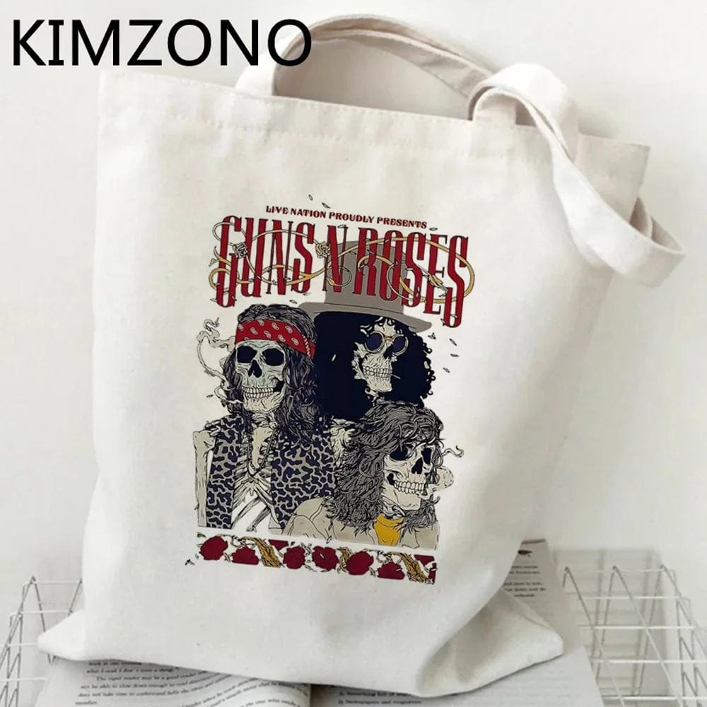 29371 / tote Guns n Roses shopping bag tote shopper eco bolsas de tela bolsa recycle bag bag bolsa compra sac cabas reusable sacolas