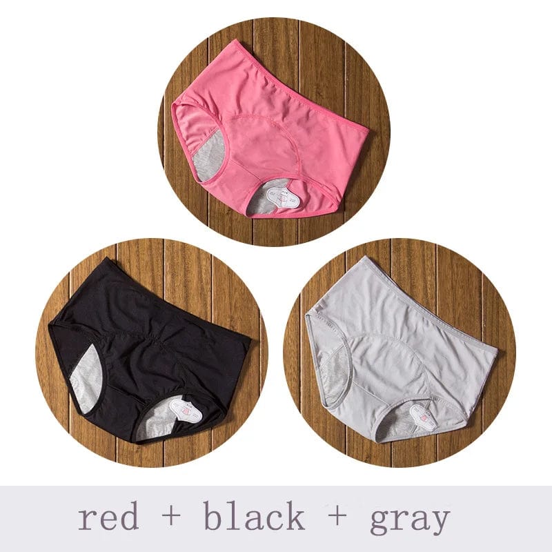 3pcs/Set Leak Proof Menstrual Panties Women Period Underwear Sexy Pants Incontinence Underwear Briefs Dropshipping DULASI