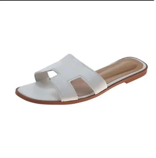 42 / WHITE trend New Summer Slippers Women Flat Luxury Outdoor Beach Flip Flops Female Sandals Trend Brand Design Slides Shoes Woman