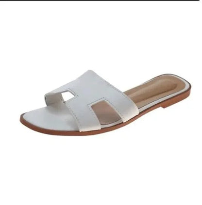 42 / WHITE trend New Summer Slippers Women Flat Luxury Outdoor Beach Flip Flops Female Sandals Trend Brand Design Slides Shoes Woman