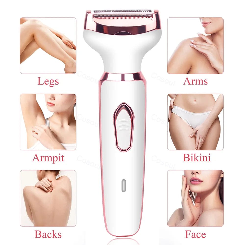 4in1 4 in 1 Electric Razor for Women Shaver Lady Shaver Body Hair Trimmer for Armpit Bikini Arm Leg Face Mustache Portable Painless