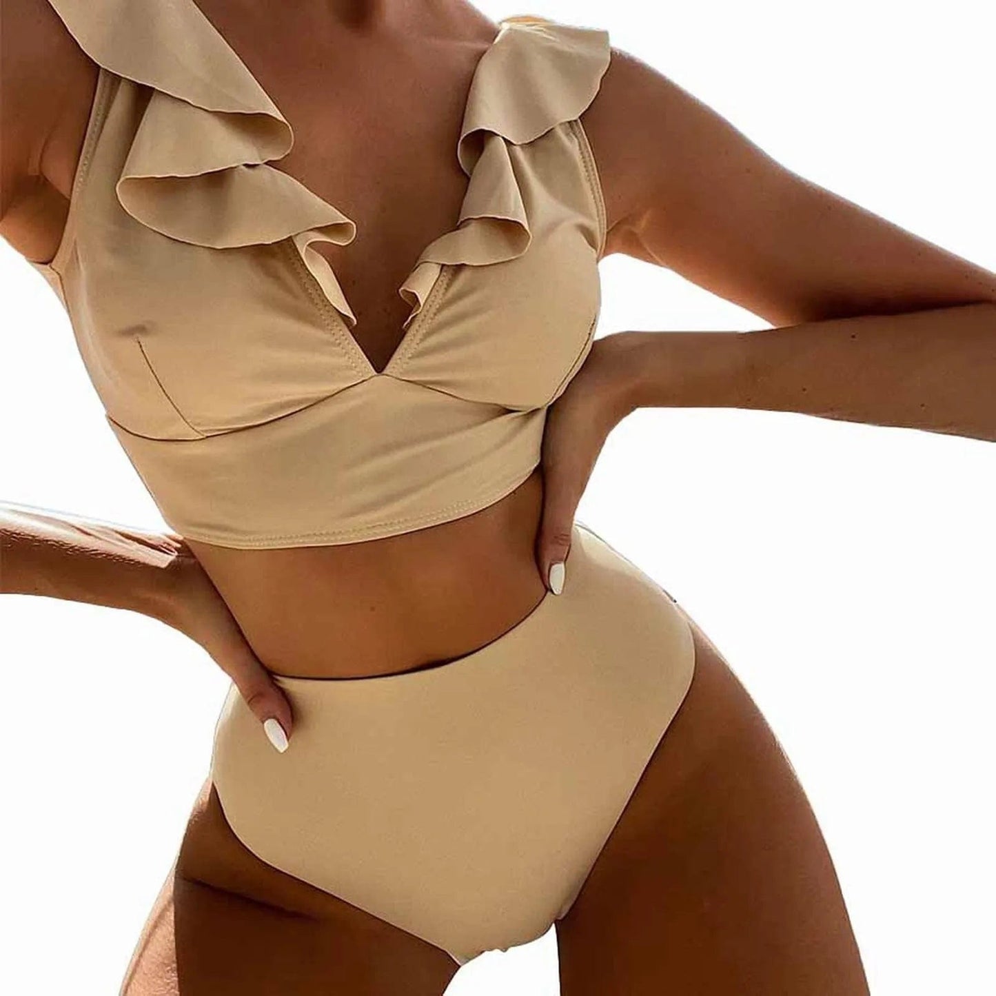 Beige / XL / CHINA Women Bikini And Striped Swimsuit Men And Women Matching Swimsuits Womens Swim Shorts Small Sunflower Swimsuit Bottoms Shorts