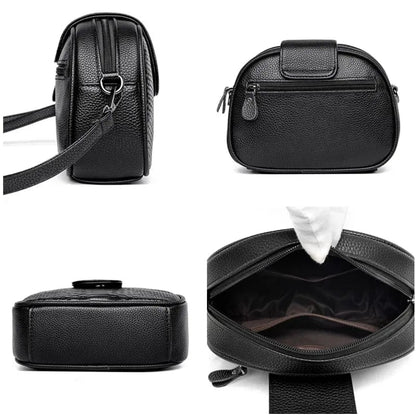 Black / 21cm 8cm 16cm 100% Cowhide Handbags Women bags Designer Crossbody bag for Female Small Purses High Quality Genuine Leather Tote Bolsa Feminina