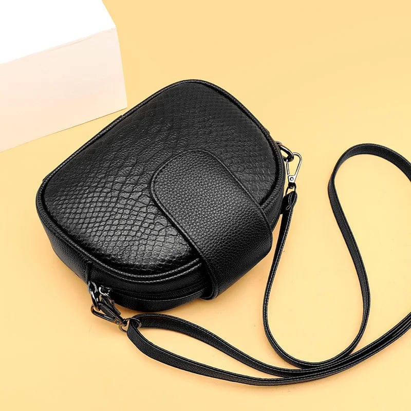 Black / 21cm 8cm 16cm 100% Cowhide Handbags Women bags Designer Crossbody bag for Female Small Purses High Quality Genuine Leather Tote Bolsa Feminina