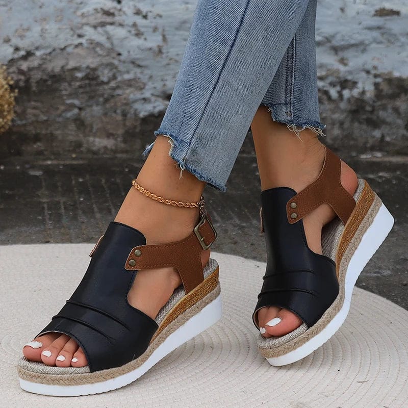 Black / 37 Women Sandals Lightweight Wedges Shoes For Women Summer Sandals Platform Shoes With Heels Sandalias Mujer Casual Summer Shoes