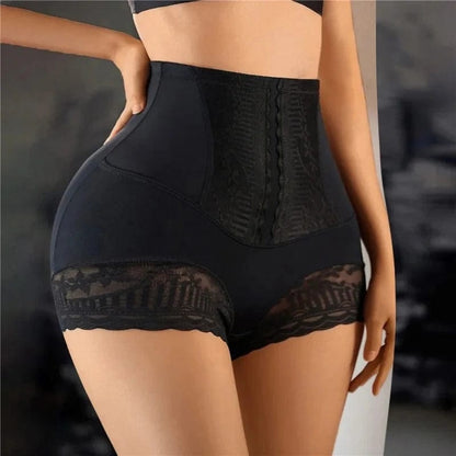 Black / XL Women High Waist Tummy Control Panties Seamless Shapewear Briefs