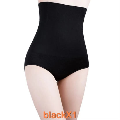 blackX1 / XXXL 70-85kg SH-0001 High Waist Belly Panty Women Shaping Panties Breathable Body Shaper Slimming Tummy Underwear Panty Shapers