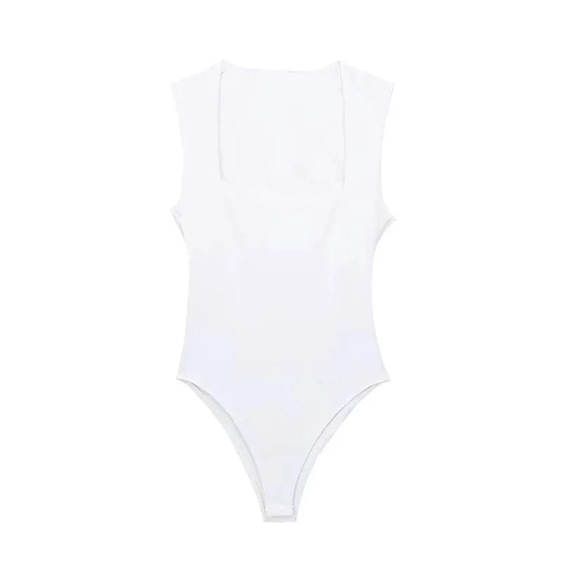 Blanche / M Bodysuit Women Square Neck Sexy Lingerie For Women Body