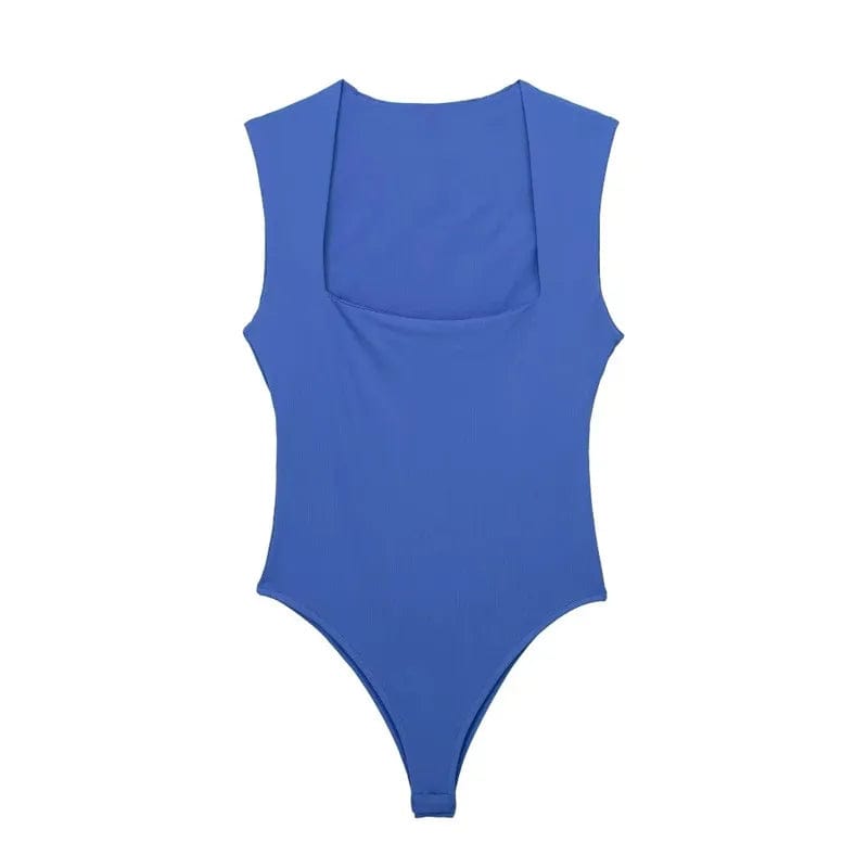 Bleue / S Bodysuit Pour Femmes Slim Fit Solide