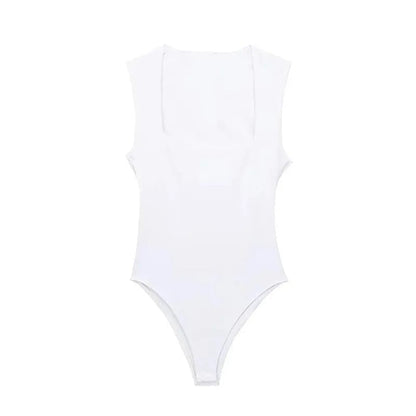 Bodysuit Pour Femmes Slim Fit Solide