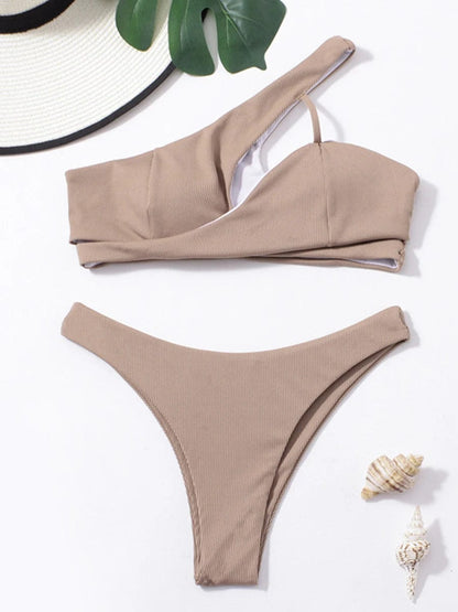 Brown / S Bikini Set Thong