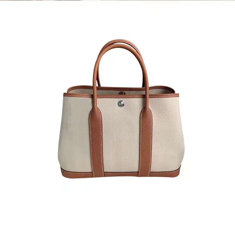 Classic Canvas garden party tote bags leather women handbag high quality designer commuter shopping travel bag