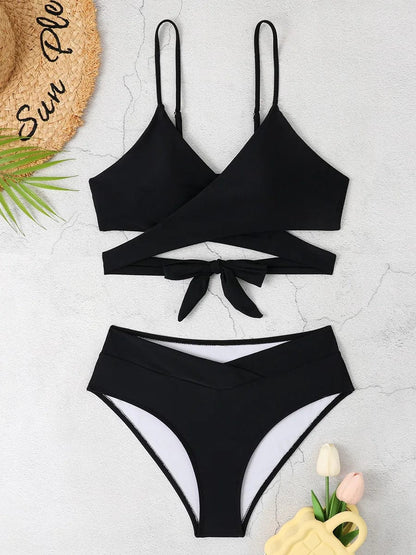 Cross Bikini Set Sexy Swimsuit