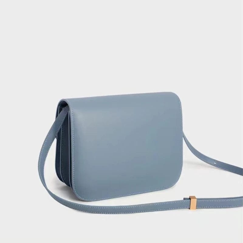 Factory Genuine Leather Ladies Tofu Bag Luxury Design Handbag Purse Small Shoulder Brand Bags Gray Crossbody Bags for Women 2024