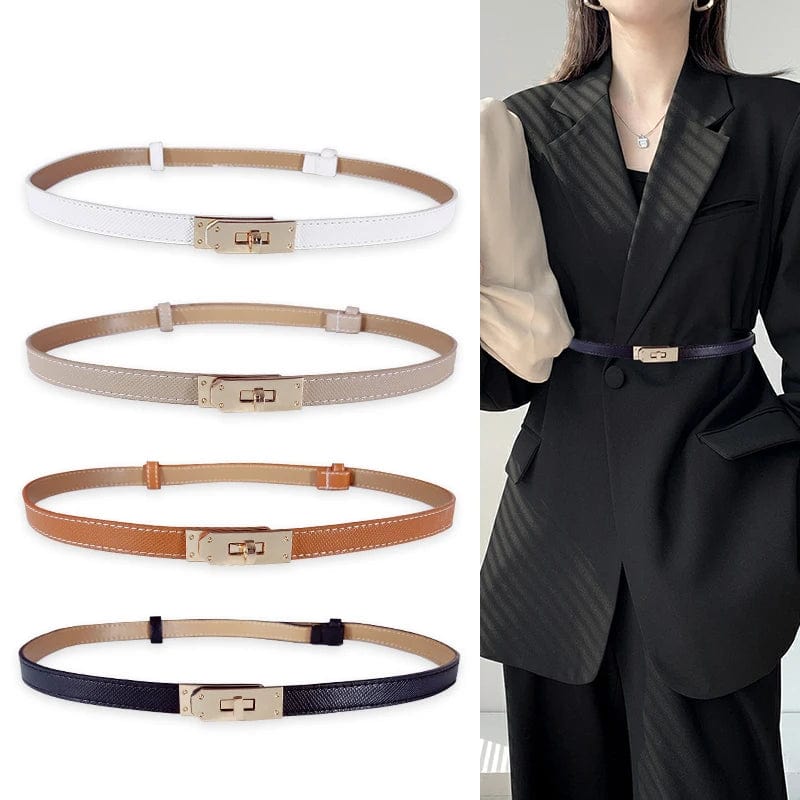 Fashion reliable Designer Belts For Women High Quality Luxury Brand Black Leather White Thin Corset Belt Brown Dress Wayband