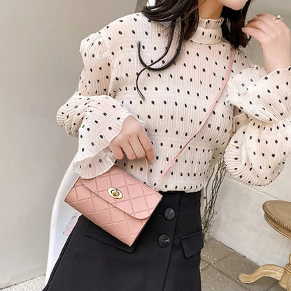 Fashion Simple Women's Bag New Crossbody Bag PU Leather Shoulder Bag Mini Handbag Mobile Phone Coin Purse Bag Square Bag