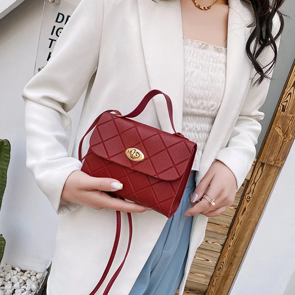 Fashion Simple Women's Bag New Crossbody Bag PU Leather Shoulder Bag Mini Handbag Mobile Phone Coin Purse Bag Square Bag