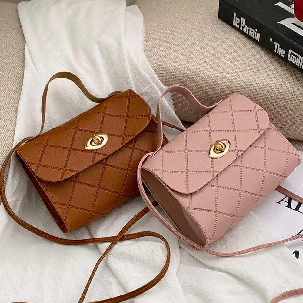 Fashion Simple Women's Bag New Crossbody Bag PU Leather Shoulder Bag Mini Handbag Mobile Phone Coin Purse Bag Square Bag