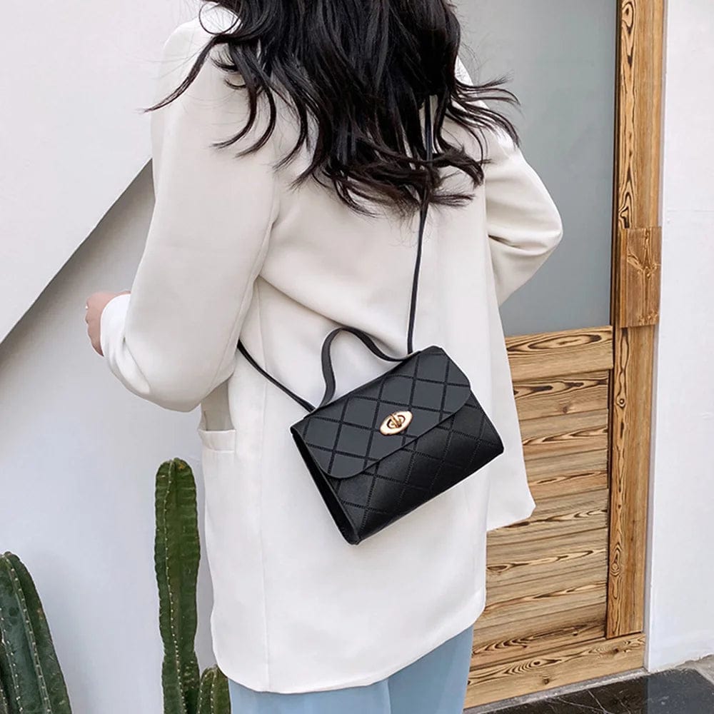 Fashion Simple Women's Bag New Crossbody Bag PU Leather Shoulder Bag Mini Handbag Mobile Phone Coin Purse Bag Square Bag