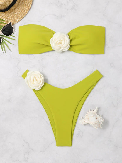 Floral Bandeau Bikini 2024