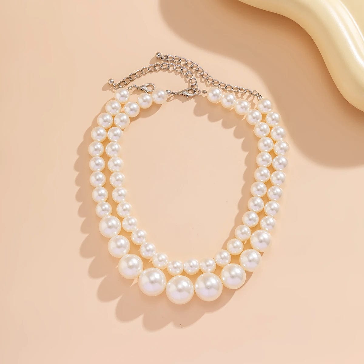 Gold Color IngeSight.Z Elegant 2pcs/set Imitation Pearl Beaded Choker Necklaces Collar for Women 2023 Wedding Bridal Party Jewelry Gift