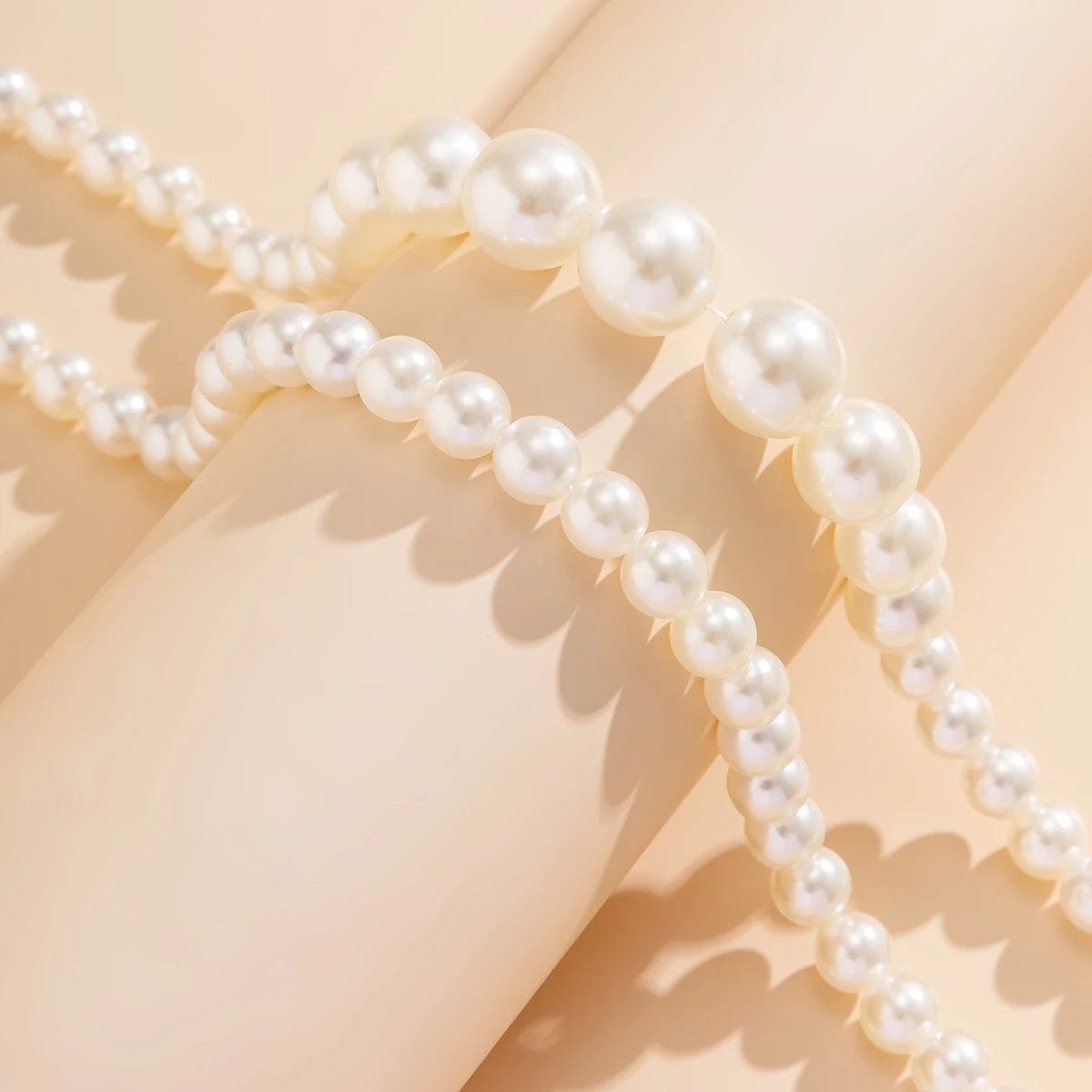 Gold Color IngeSight.Z Elegant 2pcs/set Imitation Pearl Beaded Choker Necklaces Collar for Women 2023 Wedding Bridal Party Jewelry Gift