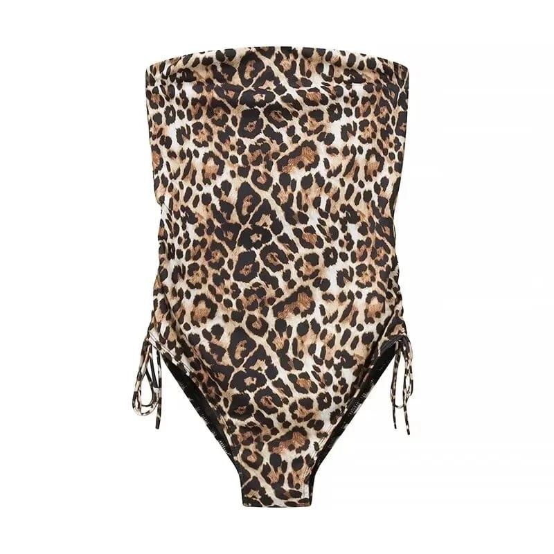 leopard / S Corset Leopard Bodysuit