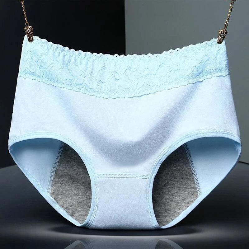 Light blue / XL / 1pc Women Underwear Female Physiological Pants Leak Proof Menstrual Period Panties Cotton Health Seamless Briefs Warm