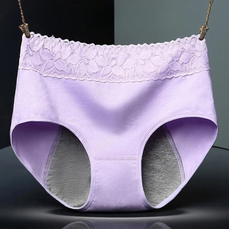 Light purple / XL / 1pc Women Underwear Female Physiological Pants Leak Proof Menstrual Period Panties Cotton Health Seamless Briefs Warm