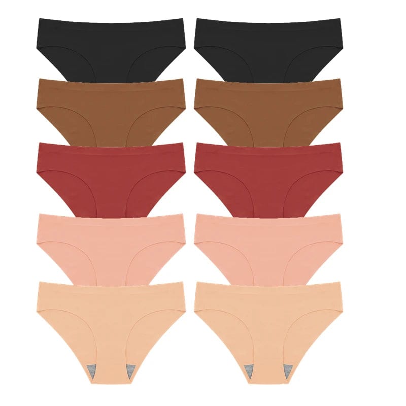 Lot de 10 Culottes Femme Sans Couture - Lingerie Invisible et Sexy