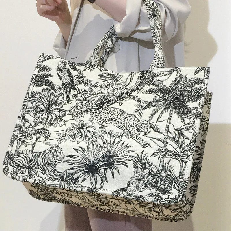 Luxury Designer Handbag Brand Top Handle Bags for Women Jacquard Embroidery Shopper Beach Bag Shoulder Tote Bag Wholesale