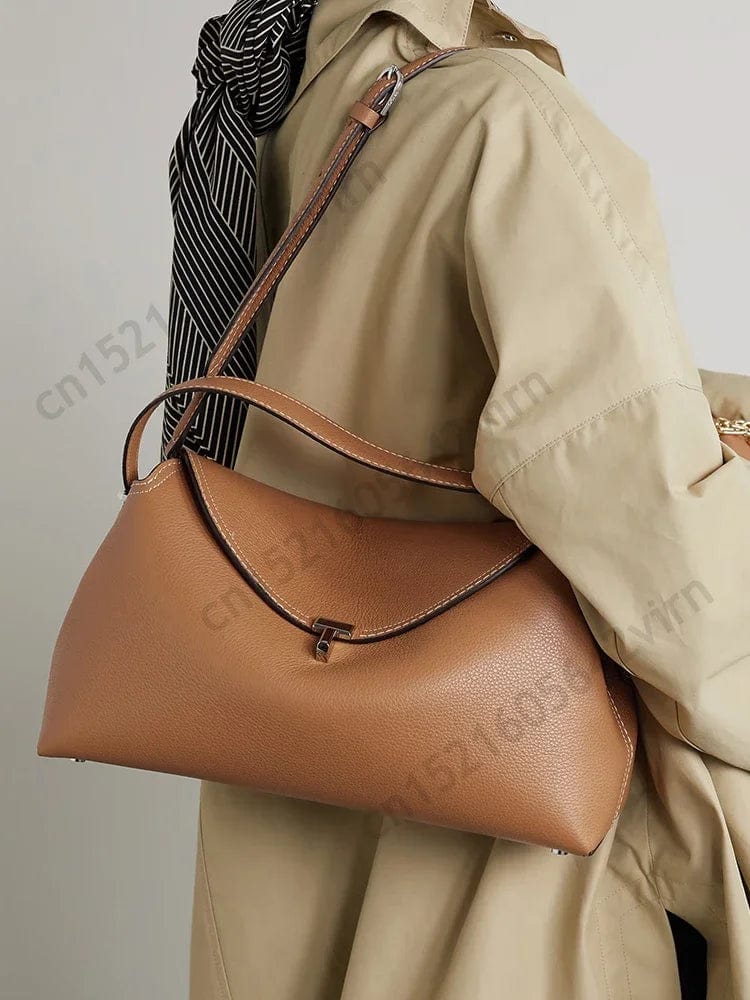 Luxury T-lock Textured Calf Cow Leather Shoulder Bag Women Top Handle Small Clutch Handbag 2024 Luxury Designer Girl Tote Bag