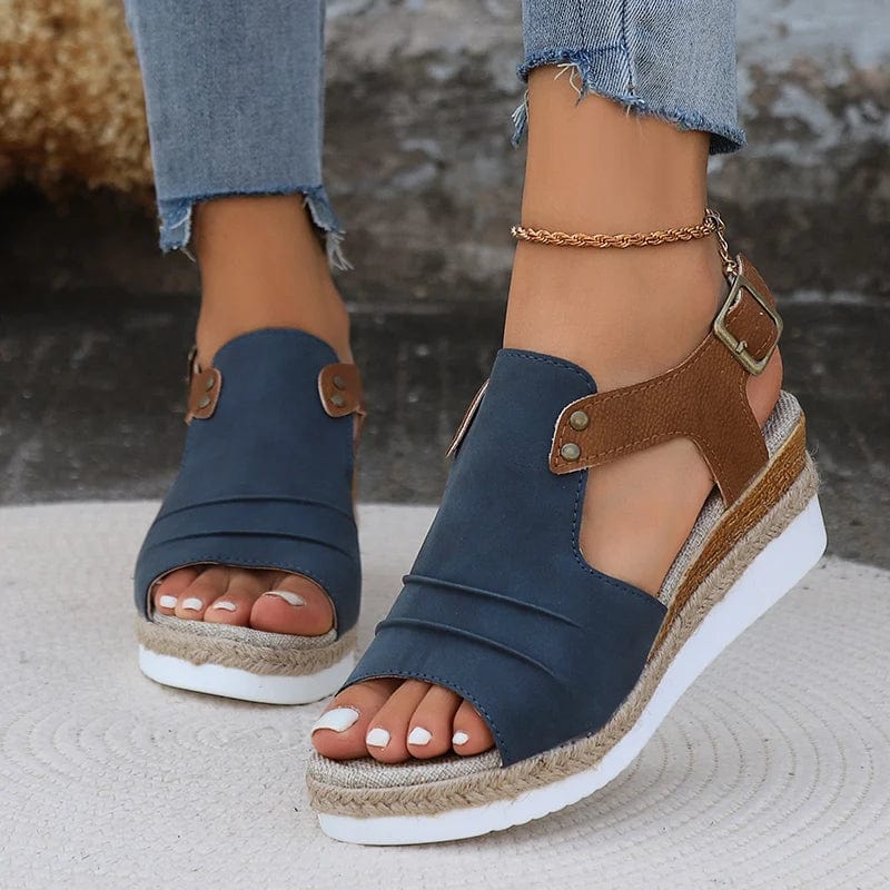 Navy blue / 43 Women Sandals Lightweight Wedges Shoes For Women Summer Sandals Platform Shoes With Heels Sandalias Mujer Casual Summer Shoes