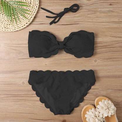 Noir / S Maillot de Bain - Bikinis Bandeau Sexy Brésilien