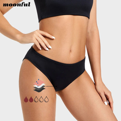 Noir / XL Maillot de Bain Menstruel - Bikini Absorbant