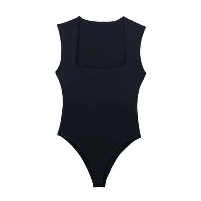 Noire / M Bodysuit Women Square Neck Sexy Lingerie For Women Body