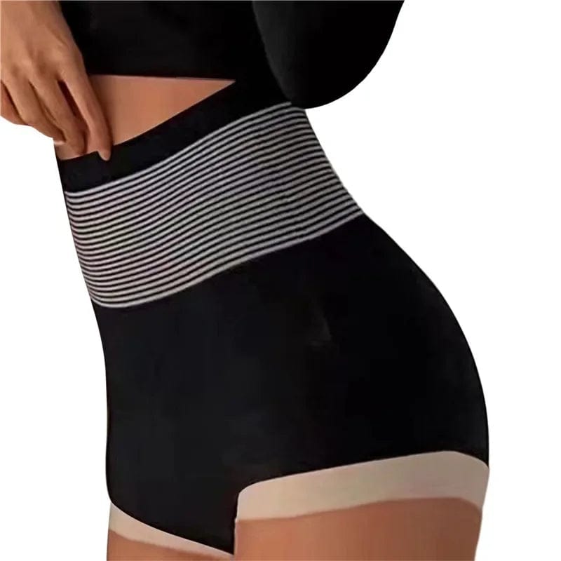 Noire / One size  (40-75 KG) / 1pc High Waist Flat Belly Shaping Panties Seamless Women Tummy Control Panties Slimming Belly Underwear Antibacterial Panties