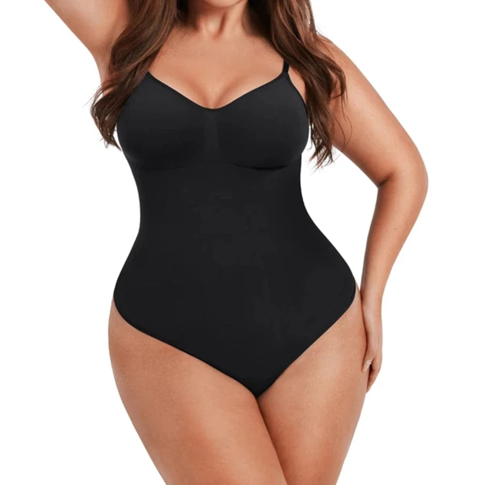 Noire / XL Fajas Colombianas Thong Bodysuit Seamless Shapewear Women Waist Trainer Body Shaper Tummy Slimming Underwear Flat Belly Girdle