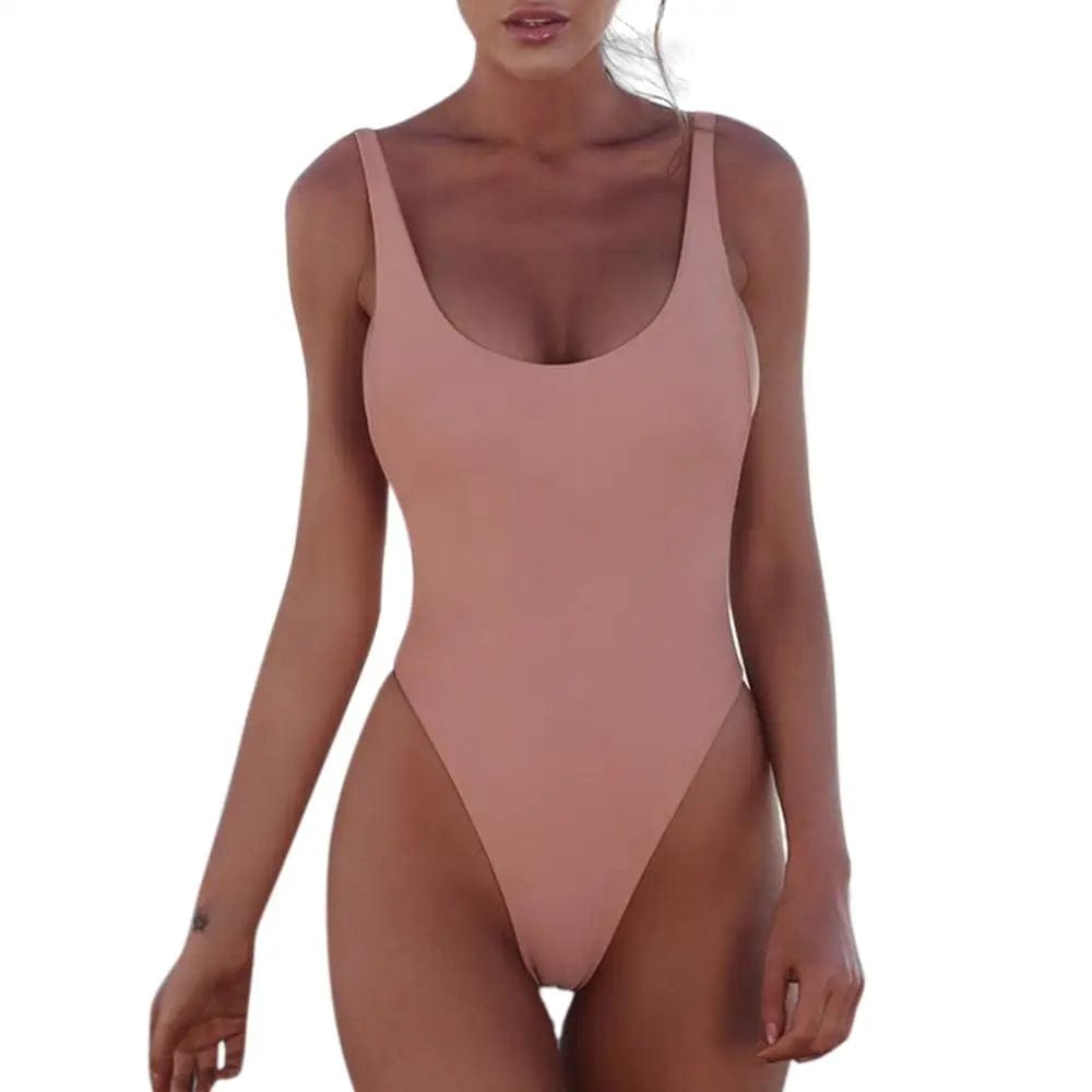 Pink / S Sexy One Piece Swimsuit  Monokini