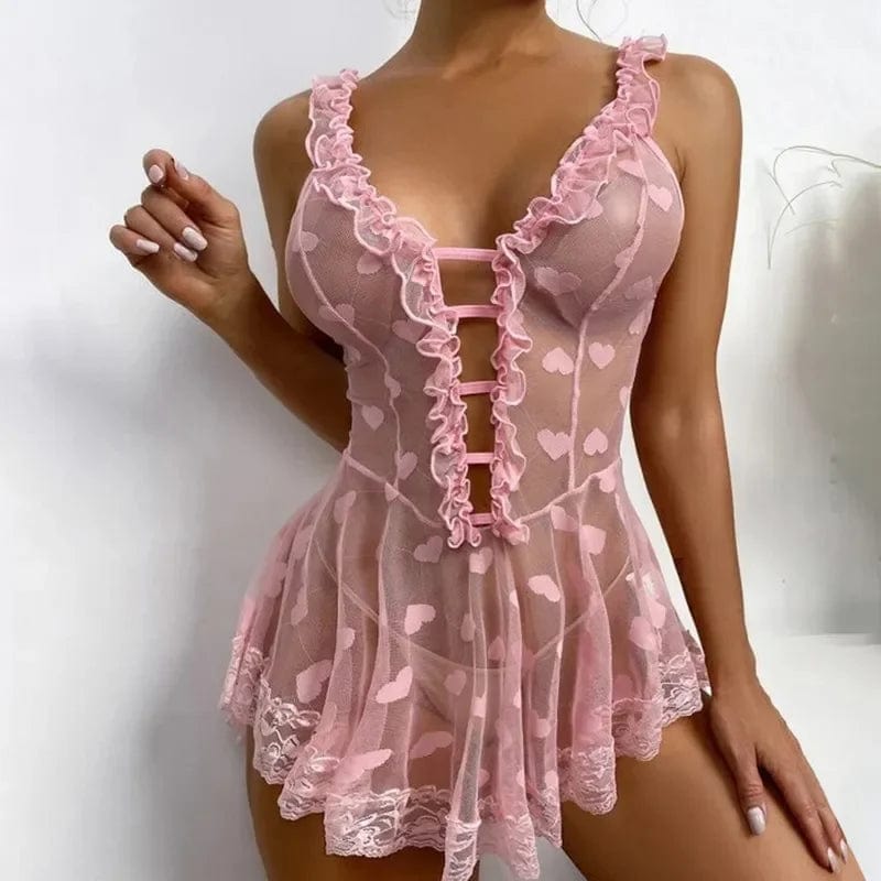 Robe en Lingerie Transparente Sexy