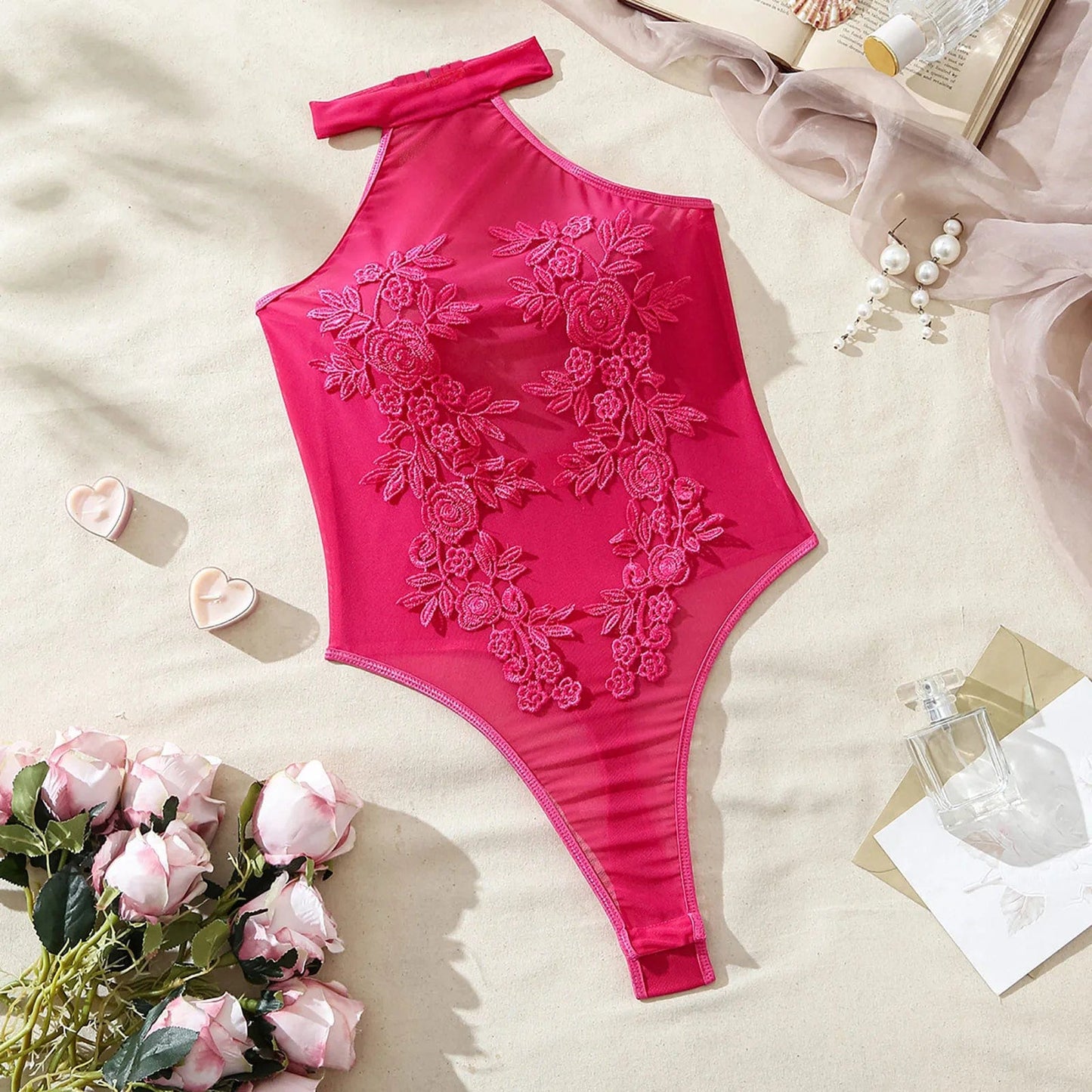 Sexy Bodysuit Florale pour Femmes