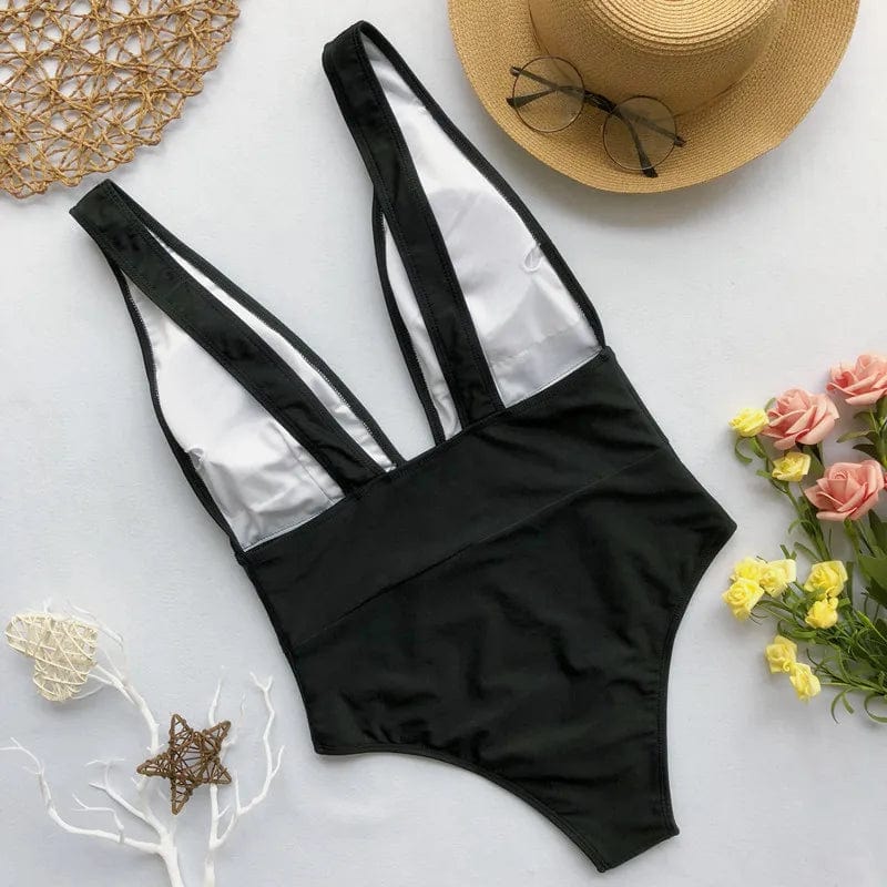 Sexy Deep V Neck Swimwear Women