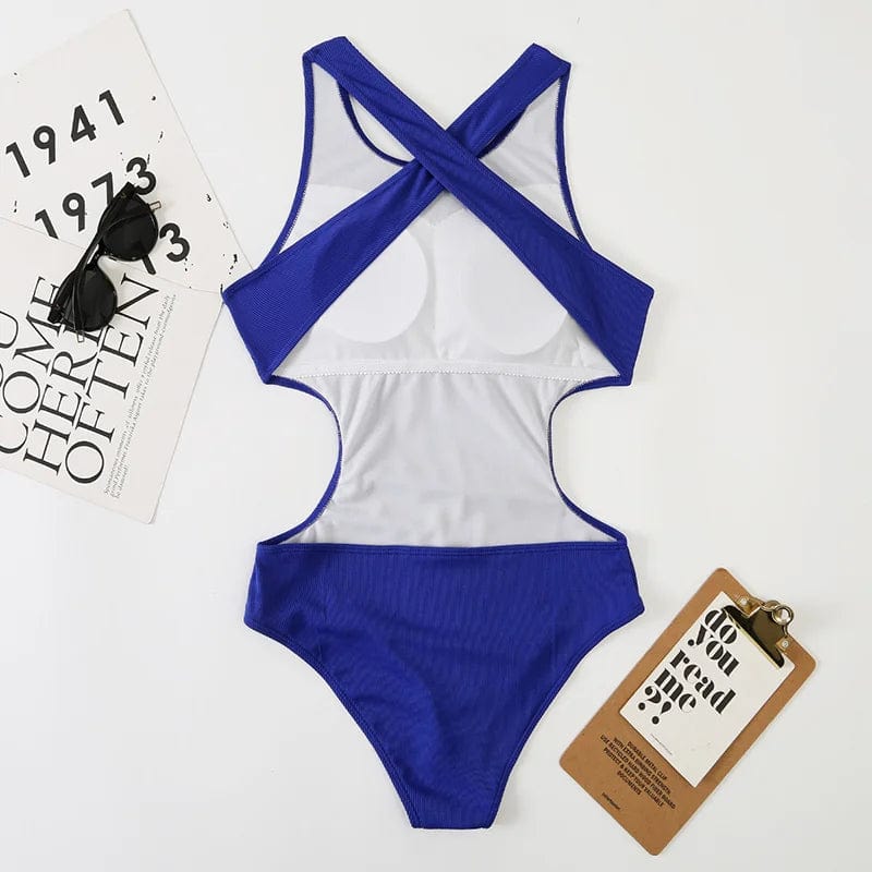 Sexy One-Piece Swimsuit Solid Women's Closed Swimwear 2024 Push Up Swimming Wear Bodysuit Bathing Suit Beachwear Pool Bather